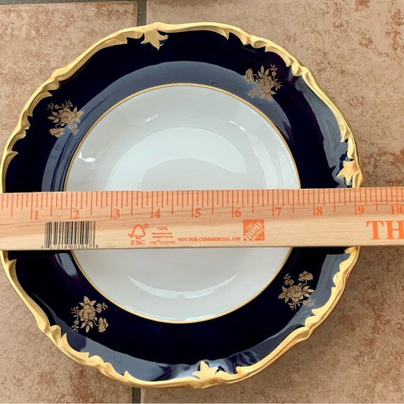 Vintage 8 Reichenbach Echo Kobalt Blue/Gold Plates - Picture 2 of 15